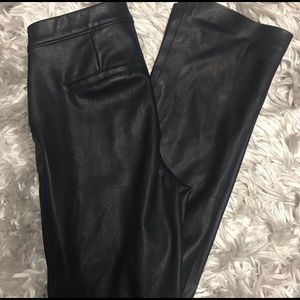 Faux Leather Flare Pants